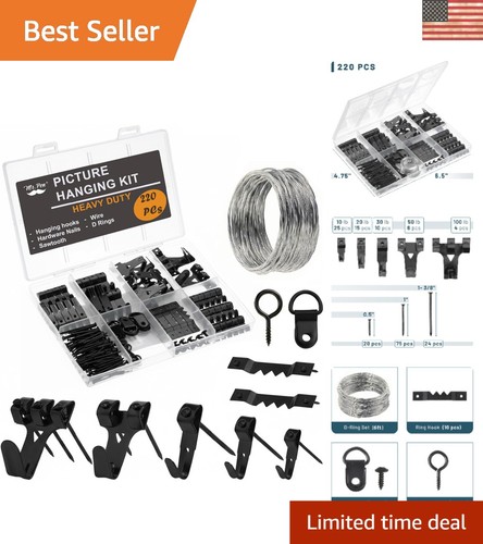220 piece picture hanging - hanging, kit