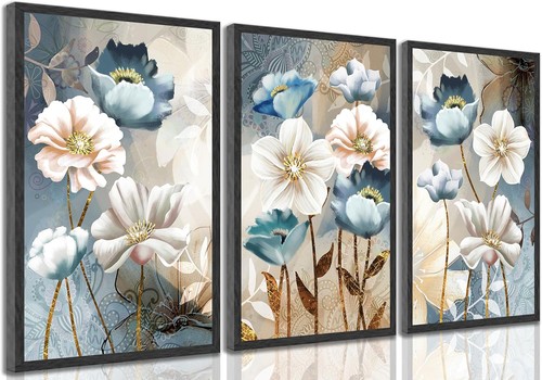 Piece lotus flower canvas - 3,